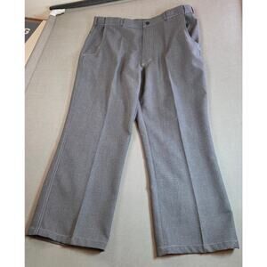 Haband Men’s Dress Slacks 37x27 Gray Polyester Permanent Press Pants